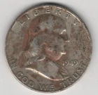 1949 D FRANKLIN HALF DOLLAR 90% SILVER DENVER MINT .50¢ UNITED STATES OF AMERICA