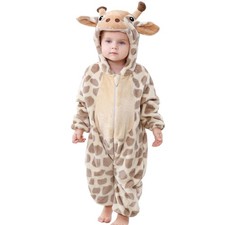MICHLEY Infant Halloween Cosplay Costume Kids' Animal Outfit Hooded Romper