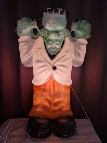 Vintage Frankenstein Monster Halloween Blow Mold 36" General Foam Co