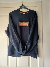 Retro Adidas Jumper Pull Over Sweatshirt Size XL Blue And Orange