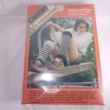 Sealed Caron Legwarmers Kit H4313 Chocolate Ala Mode Knit Crochet Brown Beige