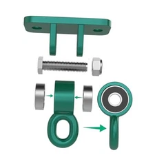  Swing Hangers with Bearing, Heavy Duty Porch Swing Hanging Kit 2 Packs Green