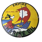 Vintage Empire Motor Oil Sign - Gas Service Station Pump Porcelain Sign