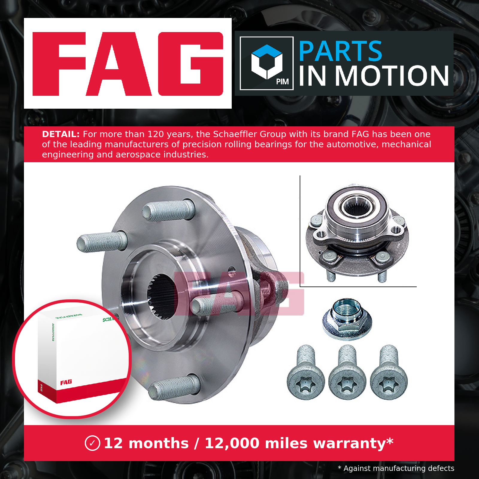 Wheel Bearing Kit fits KIA CEED CD 1.5 Front 2021 on FAG 51750F2000 Quality New
