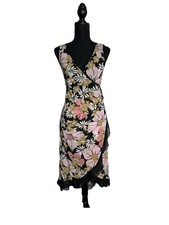 Floral Wrap Dress Size 4 sleeveless fairy cottagecore coquette