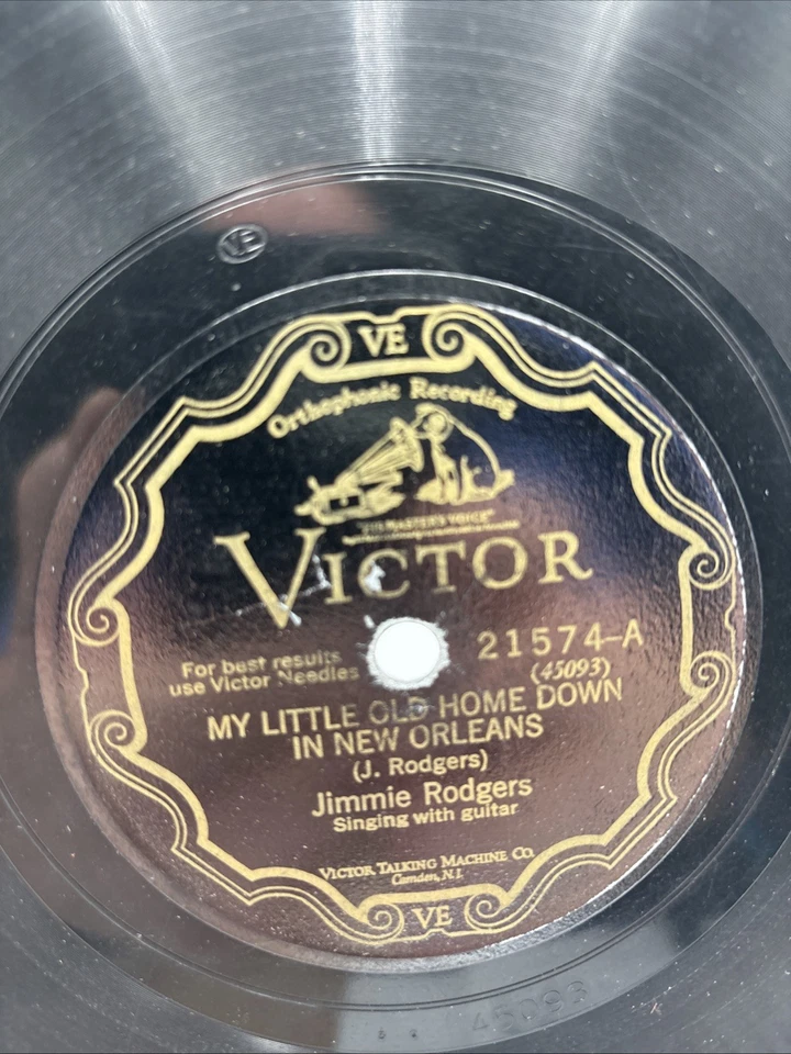 Jimmie Rodgers-My Little Old Home Town in New Orleans-Victor 21574 78 RPM VG+ - Image 2 of 4