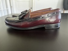 G.H. Bass Co. Men's Weejuns Burgundy Leather Loafers 8.5 C Kiltie Made in USA