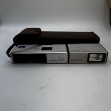 JC PENNY 33 INSTANT LOAD 110 CAMERA W FLASH, INSTRUCTIONS AND CASE Untested