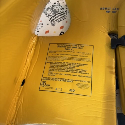 Super Soft TRC Recreation Adult Large 40-43” Life Jacket  coast guard approved  image 3
