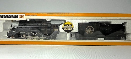 HO Bachmann B&O Mikado 2-8-2 with Vanderbilt Tender Loco & Tender Smokes Lighted - Picture 2 of 13
