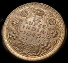 1943 INDIA 1/4 RUPEE KM#547 BU — photo 2