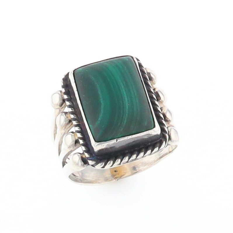 Native Rectangle Malachite Ring GV161558 - image 1