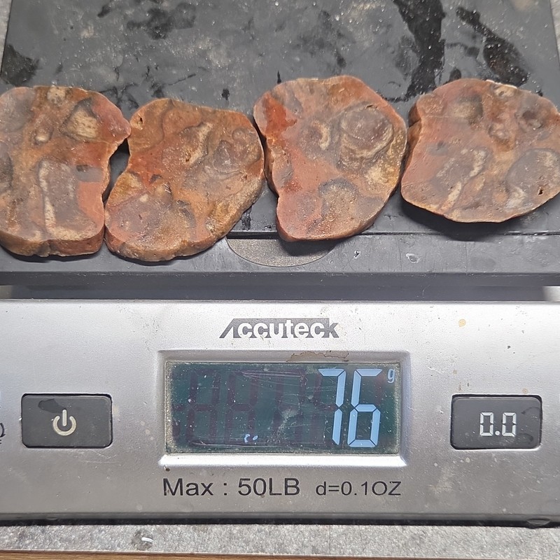 Lot of 4 Lapidary Slabs , 76g Cabbing