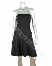 McQ ALEXANDER MCQUEEN DRESS STRAPLESS BLACK PERFECT LBD IT 40 / 42