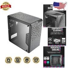 MasterBox Q300L Micro-ATX PC Case, Black, Acrylic Side, Magnetic Filter, Ampl...