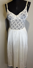 Best form Vintage Full Slip Nightgown Lace Bust White 34C Union Tag