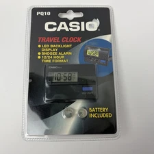 Vintage Casio PQ10 Travel Clock Snooze Alarm New Factory Sealed NOS