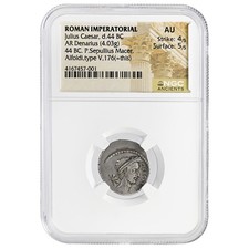 Julius Caesar 44 BC AR Denarius 4.03g Ancient Roman Silver Coin