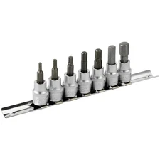 DAKCOS Hex Bit Socket Set, 7 Piece  3/8 Inch Drive Metric  3-10mm  Allen Key Bit