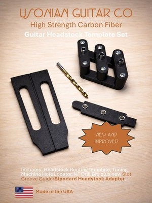 Tuning Machine Locator + Dual Purpose Headstock Template For Guitar Building