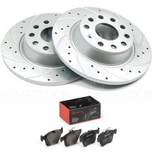 PER SEAT LEON MK3 1.8 TSI 13-18 DISCHI SCANALATI FORATI POSTERIORI PASTIGLIE BREMBO 272mm