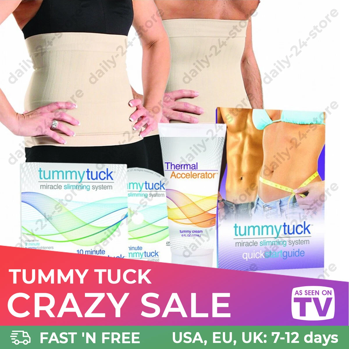 TUMMY TUCK Miracle Slimming System Belt Size 1 2 3 As on TV TRUSTED &  ORIGINAL