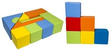 Completo 17 grandi mattoni,blocchi,cubi in schiuma gioco bambino, scuola materna