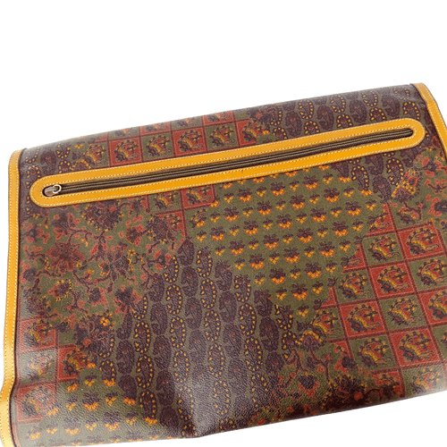 Borsa cartella documenti originale ESCADA stampa paisley pelle borsa in pelle borsa vintage - Foto 11 di 12