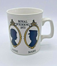 Staffordshire Potteries Royal Wedding 1973 Princess Anne & Mark Phillips Mug
