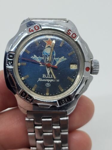 Mechanical Commander's Vintage Watch USSR Vostok Airborne Forces with bracelet - Picture 20 of 24