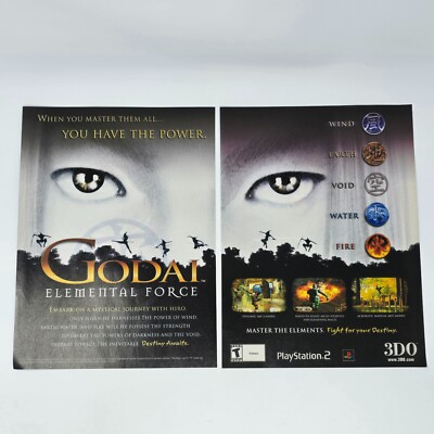 GoDai Elemental Force PlayStation 2 PS2 3DO Master Print Ad/Poster Promo Art
