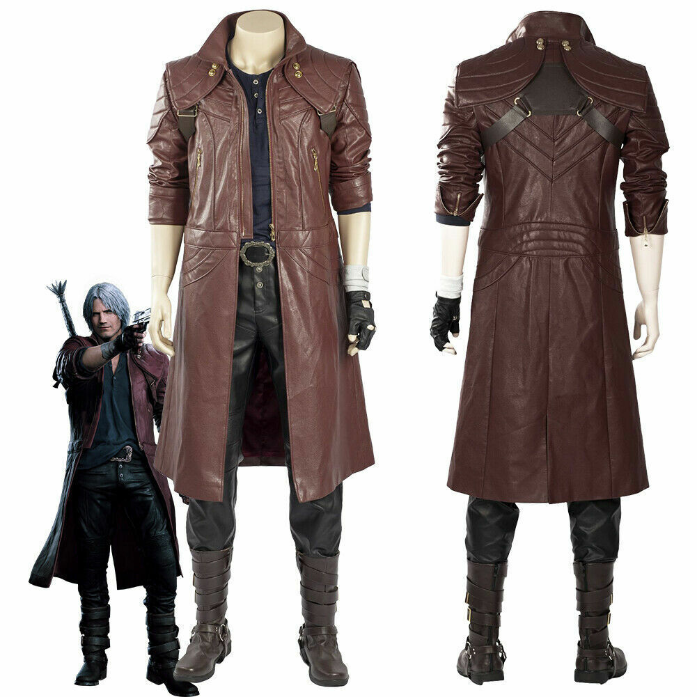 Devil May Cry Dante Cosplay Costume DMC 5 Deluxe Leather Full Set :  Clothing, Shoes & Jewelry 