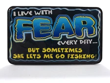 Tow Hitch Cover / I Live With Fear / for Car-Truck-SUV 2" Receiver *READ*