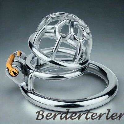 Metal Chastity Lock Cage Stainless Steel Chastity Cages Sissy Man Ring Device
