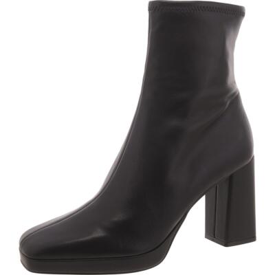 Steve Madden Womens Desiree Faux Leather Plaform Ankle Boots Shoes BHFO 3453