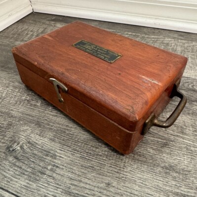 Antique Men s Trinket Box Pin Up Insert Auto Mechanic Mancave One Of A Kind VTG