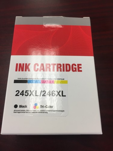 2PK inks for PG-245XL Black CL-246XL Color fit Canon PIXMA TR4520 TR4522 TS3122 - Picture 2 of 2