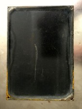 Orig. Enamel Sign Attention Power Never Dotykac Approx. 21x15cm -