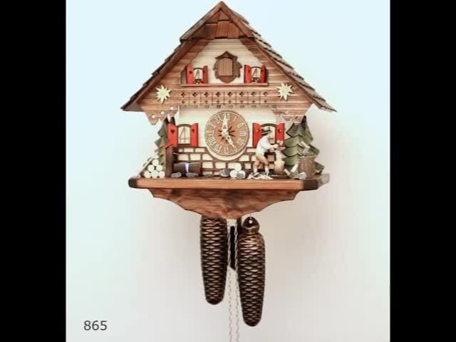 Pendule à Coucou Forêt-Noire Avec Bûcheron Mobile - Hekas KA 3752/8 EX - Neuf