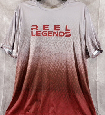 Reel Legends Linnea Szymanski Reel-Tec Size Large Short Sleeve Red Fish Shirt