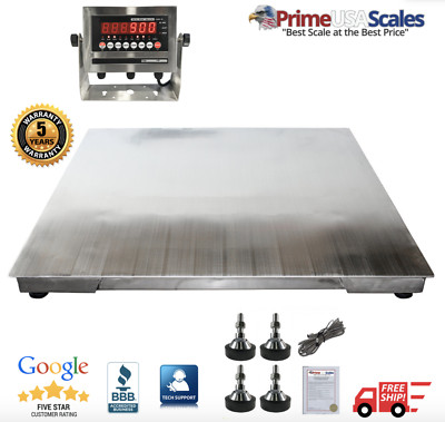 OP-916SS NTEP 4' x 4' Floor Scale Stainless Steel Washdown 1,000 lb Capacity