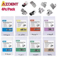 AZDENT Dental Orthodontic Buccal Tube 1st 2nd Molar Bondable Roth MBT 022 018