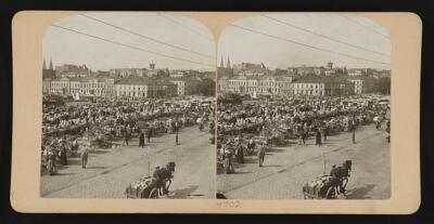 The great Saturday market in Helsingfors, Finland  Old Photo 2