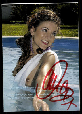 Jana B und Fuss Autogrammkarte Original Signiert ## BC 53292