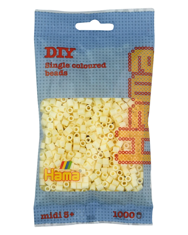 1000 Midi Bügelperlen - Creme 207-02 Ø 5 mm Hama Perlen Steckperlen Beads