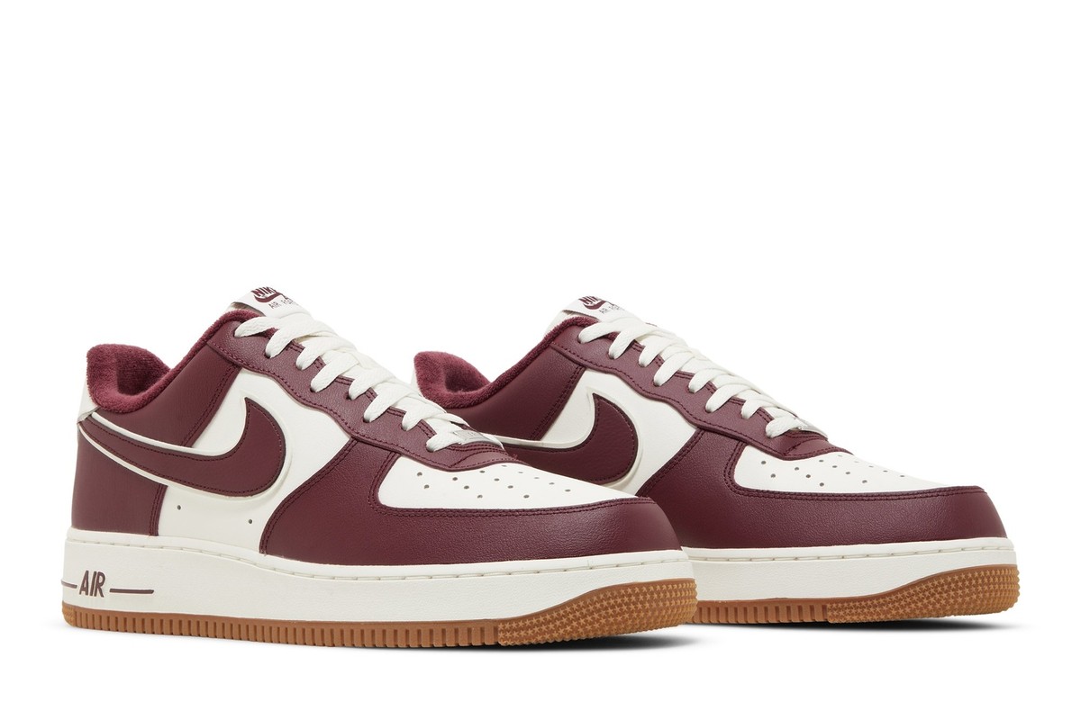 Nike Air Force 1 07 LV8 College Pack - Night Maroon DQ7659-102 | eBay