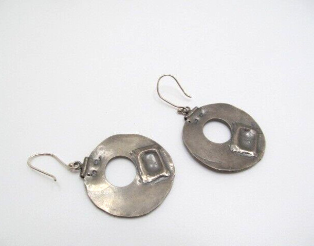 925 Sterling Silver Solid Hammered Line Etched Vi… - image 3