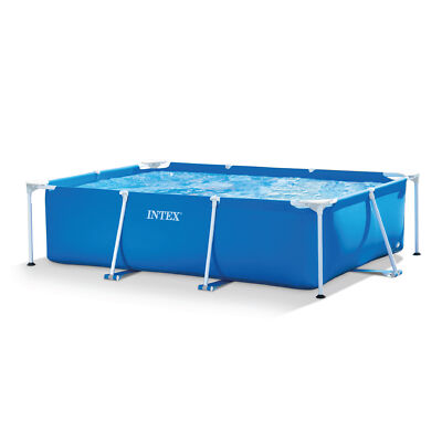 Intex 86'' x 23'' Rectangular Frame Above Ground Outdoor Splash Swimming Pool