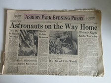 ASTRONAUTS ON THE WAY HOME Asbury Park Evening Press July 22, 1969 newspaper ASTRONAUTS ON THE WAY HOME Asbury Park Evening Press July 22, 1969 newspaper