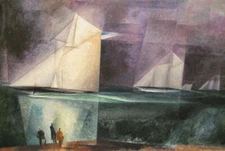 Glorious Victory, Sloop Maria – Feininger 1926 Cubist Maritime Art Print